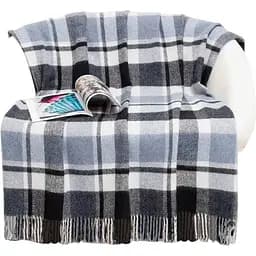 Плед Love You М1 200х140 см синий с серым (6038)