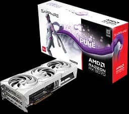 Видеокарта AMD Radeon RX 9070 16GB Sapphire PURE GAMING OC White (11349-02-20G)