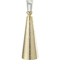 Свічник J-line металевий зі склом 32 см золотий (36124)