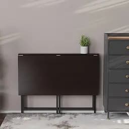 Стіл розкладний Моріс Ferrum-decor 750x1000x600 Чорний метал ДСП Венге Магія 16 мм (FRD-105402) - мініатюра 12