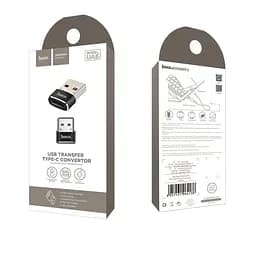 Адаптер Hoco UA6 USB to Type-C converter Чорний - мініатюра 2