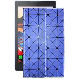 Чехол StatusCASE из экокожи для планшета Lenovo Tab 3 TB3-850f Синий ромб