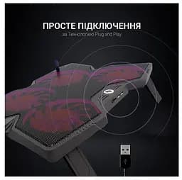 Охолоджувальна підставка для ноутбука до 17 дюймів GamePro GPCP-575 4xfans - мініатюра 8