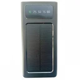 Павербанк Solar Power Bank 4 в 1 із сонячною панеллю екраном ліхтариком 50000 mAh Black (11222)