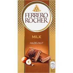 Шоколад Ferrero Rocher молочний з лісовим горіхом 90 г (895506)