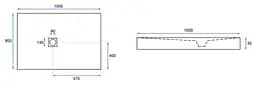 Душовий піддон Rea White Rock 80 x 100 REA-K5581, Білий - мініатюра 8