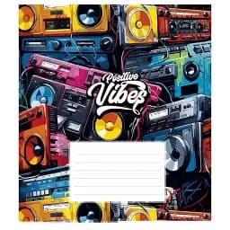 Зошит учнівський Школярик Cool boys club 024-3334L-3 в лінію 24 аркушів 