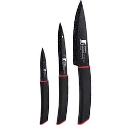 Набор ножей с покрытием под мрамор Bergner Keops marble 3 шт (BG-1151-BK)