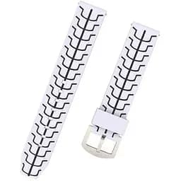 Силіконовий ремінець Primo Splint для годинника Huawei Watch GT 2/GT Active 46 мм White Black