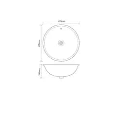 Раковина Mixxus PREMIUM TOPPER-1601 з переливом (MP6571) - мініатюра 3