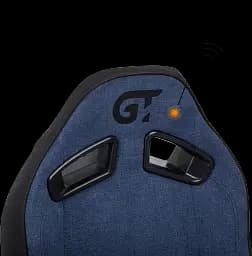Геймерське крісло GT Racer чорне з темно-синім (X-8009 Fabric Dark Blue/Black) - мініатюра 6