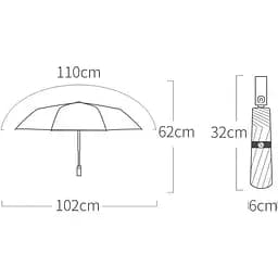 Парасолька Xiaomi Zuodu Automatic Umbrella ZD001 Black [68844] - мініатюра 4