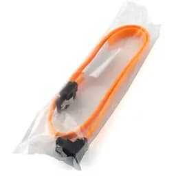 Кабель Serial ATA 0.5 м, із защіпками, жовтий