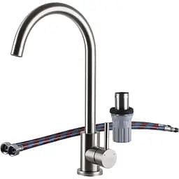 Смеситель для кухни EcoMIX Alpen AISI-203S нержавеющая сталь (24957)