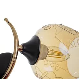 Люстра стельова Brille в коридор E27 60W BK (LK-703S/2) - мініатюра 2