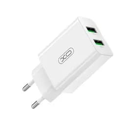 Мережевий зарядний пристрій XO L119 (EU) dual USB-A QC18W fast charging charger Білий - мініатюра 4