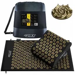 Коврик акупунктурный с подушкой 4FIZJO Ergo Mat Аппликатор Кузнецова Black/Gold (P-5907739313881)