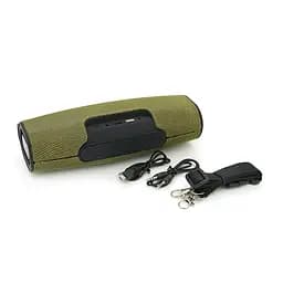 Колонка Voltronic DH7 + Display Bluetooth 4.1 до 10m, 1х3W, 4Ω, 400mAh, ≥90dB, TF card/USB, ремень, DC 5V, Green - мініатюра 4