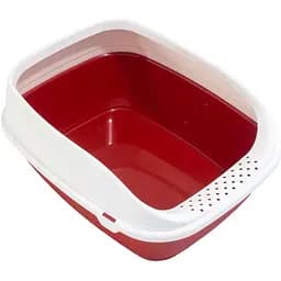 Туалет для котів з рамкою MPS Beta Plus Maxi Red 49x39x17 см