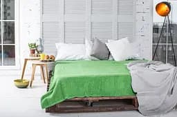 Простыня махровая Ecotton 220х200 см зеленая (07653)