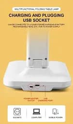 Настільна LED лампа для школяра Clover (Складана), Акумуляторна, USB порт, Сенсорна - мініатюра 2