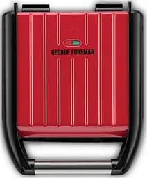 Електрогриль George Foreman 25030-56 Compact Steel Grill 1200 Вт Червоний (25030-56GF)