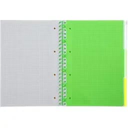 Зошит на пружині Buromax Neon А4 (210x297) 120 аркушів 3 PVC зелений (BM.24349911-04) - мініатюра 6
