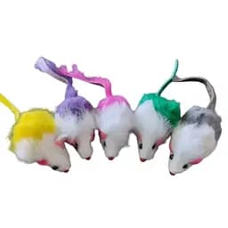 Іграшка для котів Миша XW0064 хутряна двокольорова 1 шт. (21311)