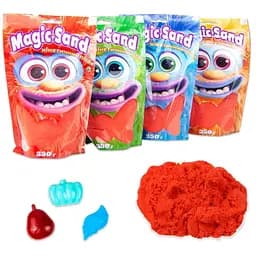 Кінетичний пісок Strateg Magic sand в пакеті 39402-6 червоний, 0,350 кг