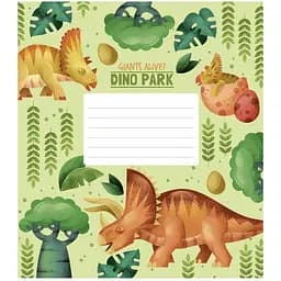 Зошит учнівський Школярик Dino park, у клітинку, 12 аркушів, ВД-лак, 30 шт. (012-3227K) - мініатюра 4