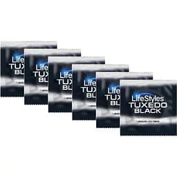 Презервативи LifeStyles Tuxedo чорні 6 шт. (ROZ6400230482) - мініатюра 3