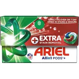 Капсули для прання Ariel Все-в-1 Екстрасила виведення плям 19 шт.