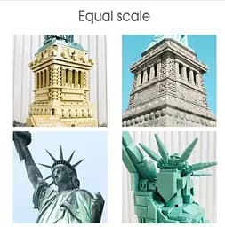 Конструктор Архітектура  Wange 3D  Статуя Свободи The Statue of Liberty  для дітей та дорослих 3Д 1409 деталей - мініатюра 8