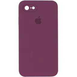 Чехол Epik Silicone Case Square Full Camera Protective AA для Apple iPhone 7/8/SE 2020 4.7 Бордовый/Maroon