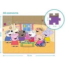 Пазл DoDo Peppa Pig, з фігуркою, 60 елементів, (200123) - мініатюра 3