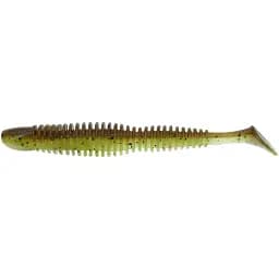 Силікон Reins Bubbling Shad 4" B08 Green Pumpkin Chart Melon (6 шт/уп)