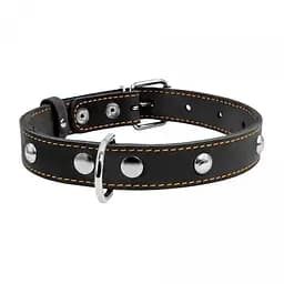 Нашийник Collar одинарний з прикрасами, 32-40х2 см, чорний - мініатюра 2