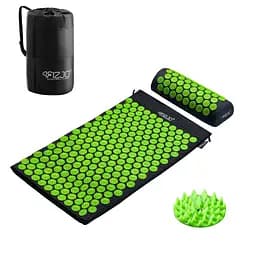 Килимок акупунктурний 4FIZJO Аплікатор Кузнєцова з валиком 72 x 42 см Black/Green 4FJ0043 (P-5907222931745) - мініатюра 4