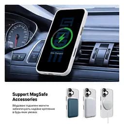 Чехол для Apple iPhone 17, Uniq MagCase, белый, противоударный, панель-накладка с MagSafe, ударопрочный TPU+PC, с магнитом MagSafe, поддержка полноценной беспроводной зарядки, ArmorStandart (ARM86264) - мініатюра 4