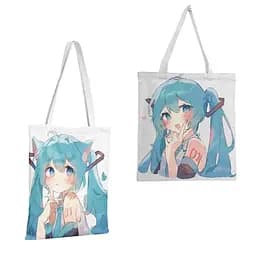 Шоппер еко-сумка Вокалоїд Хацуне Міку Vocaloid Hatsune Miku 36 х 39 см двосторонній