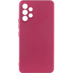 Чохол TPU Getman Liquid Silk Full Camera для Samsung Galaxy A32 4G Бордовий / Marsala