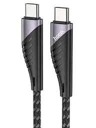 Кабель Hoco U95 Freeway усиленное оплетение Type-C to Type-C 150 см черный