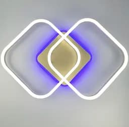Стельова LED люстра на 2 ріжки квадратної форми з кольоровою RGB підсвіткою на основі | Арт. A 55071/2 | Line F - мініатюра 2