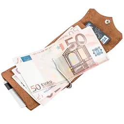 Шкіряний затиск для купюр GRANDE PELLE 8х9х1 см acs0015759 - мініатюра 4