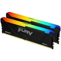 Модуль пам'яті для комп'ютера DDR4 32GB (2x16GB) 3200 MHz Beast RGB Black Kingston Fury (ex.HyperX) (KF432C16BB12AK2/32WP) - мініатюра 11