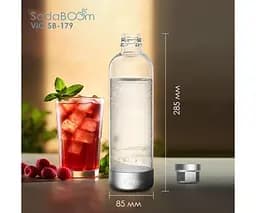 Пляшка 1 л для систем газування води, ViO SodaBoom SB-179, ПЕТ, змінна, багаторазова - мініатюра 4