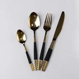 Набор столовых приборов Yiwu PREMIUM из нержавеющей стали на 6 персон 24 предмета столовая ложка вилка чем стильная посуда HP-16978-28