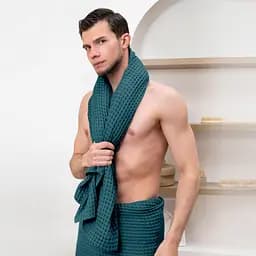Рушник вафельний Cosas Ocean Greek Waffle 65x120 см (Towel_63Ocean_GreekWaffle_65x120) - мініатюра 6