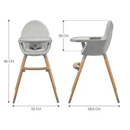 Стільчик для годування KinderKraft Fini 2 Grey - мініатюра 2