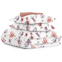 Комплект постільної білизни Cosas Watercolor flowers CS3 Євро фіолетовий (FlowersRedFio_Brick101_200)